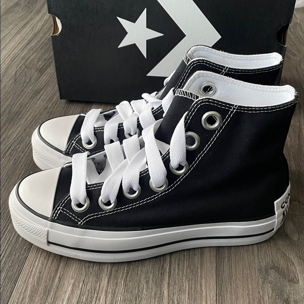 Converse - Women’s Chuck Taylor Lift Platform High-Top Sneakers - Picture 3 of 9
